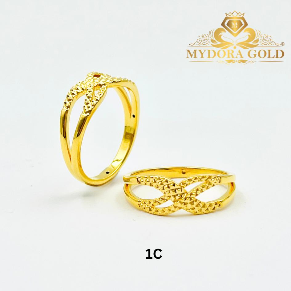 MYDORA Cincin Mask Double Cross Line (5G) l EMAS 916/22K