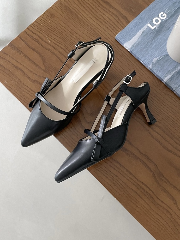 Noeud Front Slingback Heels (3colors)