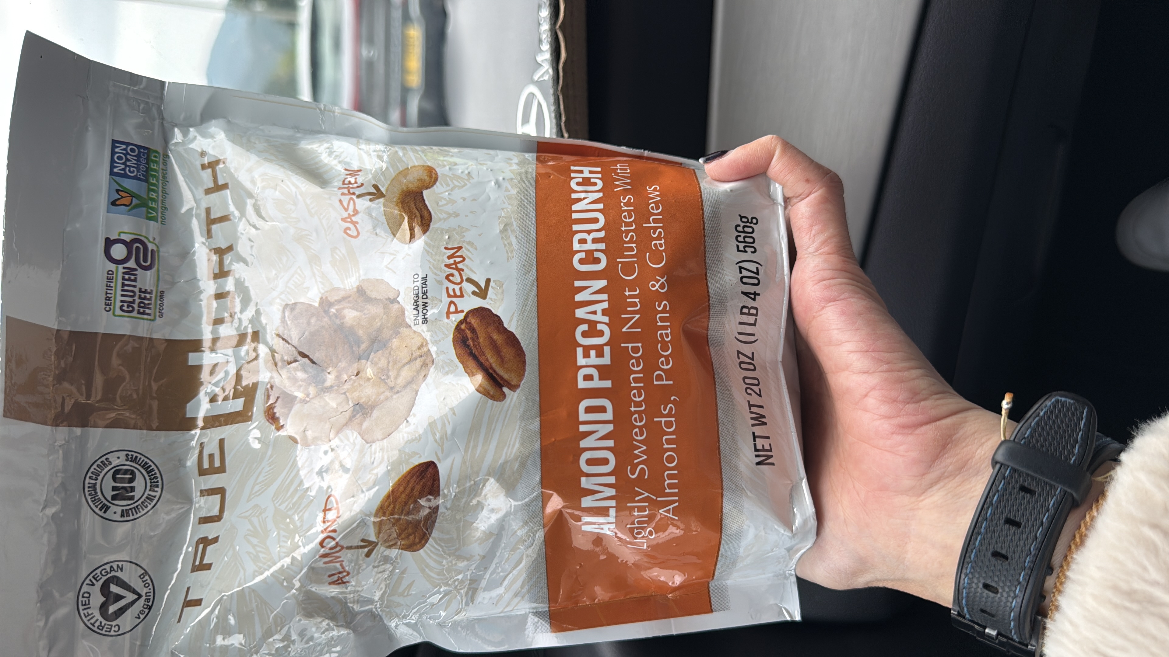現貨現貨少量 True North Almond Pecan Cashew Clusters 杏仁碧根果仁腰果脆脆 566g