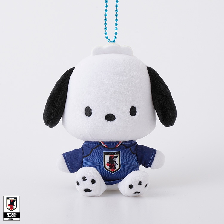🌸 【預訂】Pochacco 公仔掛飾 - Sanrio x Japan National Football Team Ver. 2026