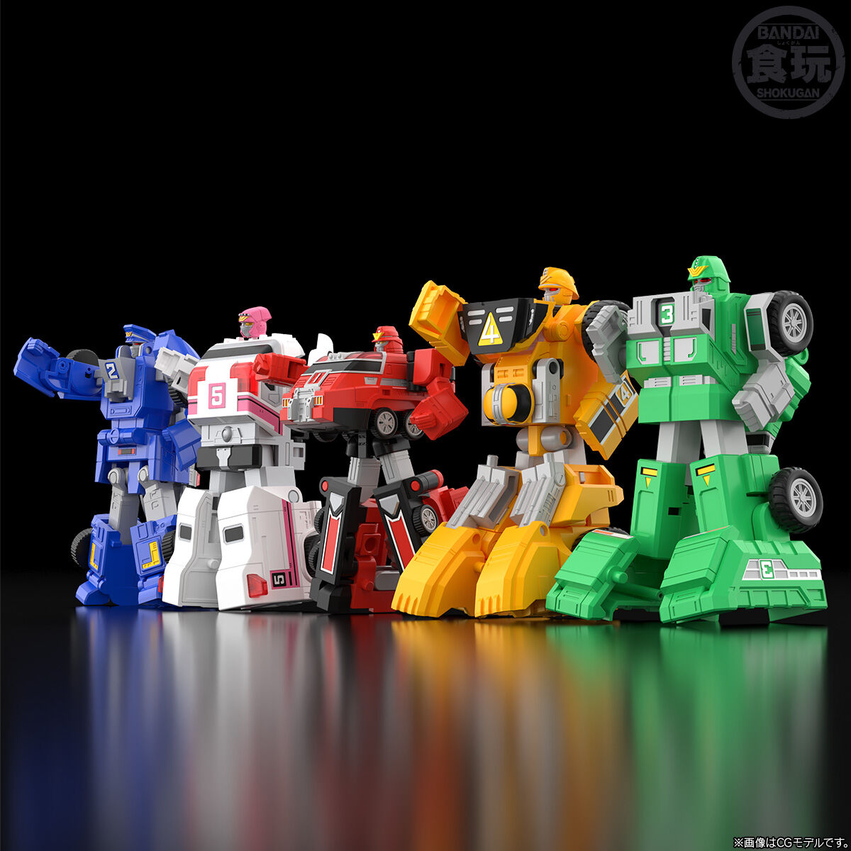 (預訂訂金 $200) (總價 $615) (魂限) Bandai SMP [Shokugan Modeling Project] 激走戰隊車連者 VRV 機器人 食玩 (行版)