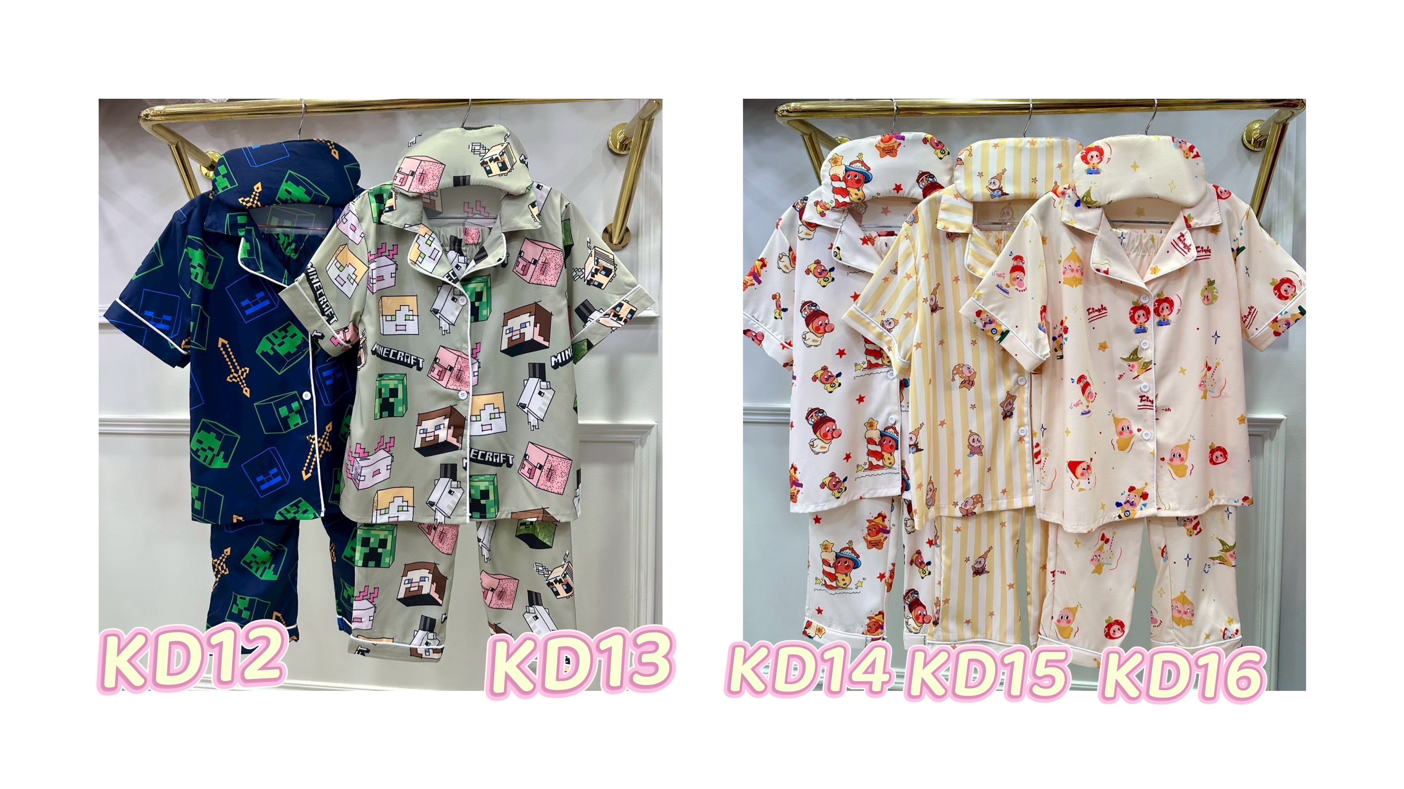泰國真𢇃睡衣3-6歲No :KD1-KD60