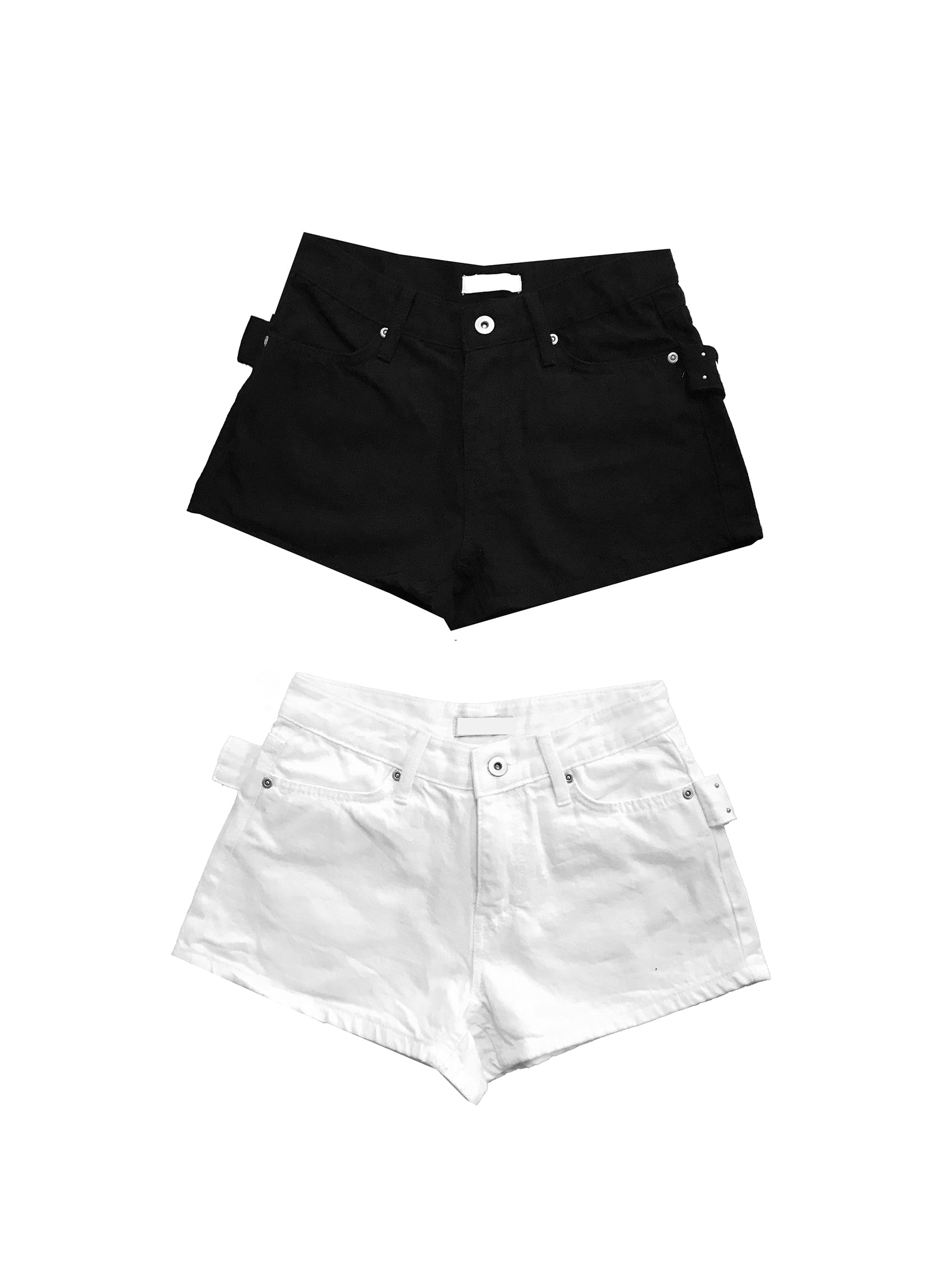 Grommet Belt Mini Shorts