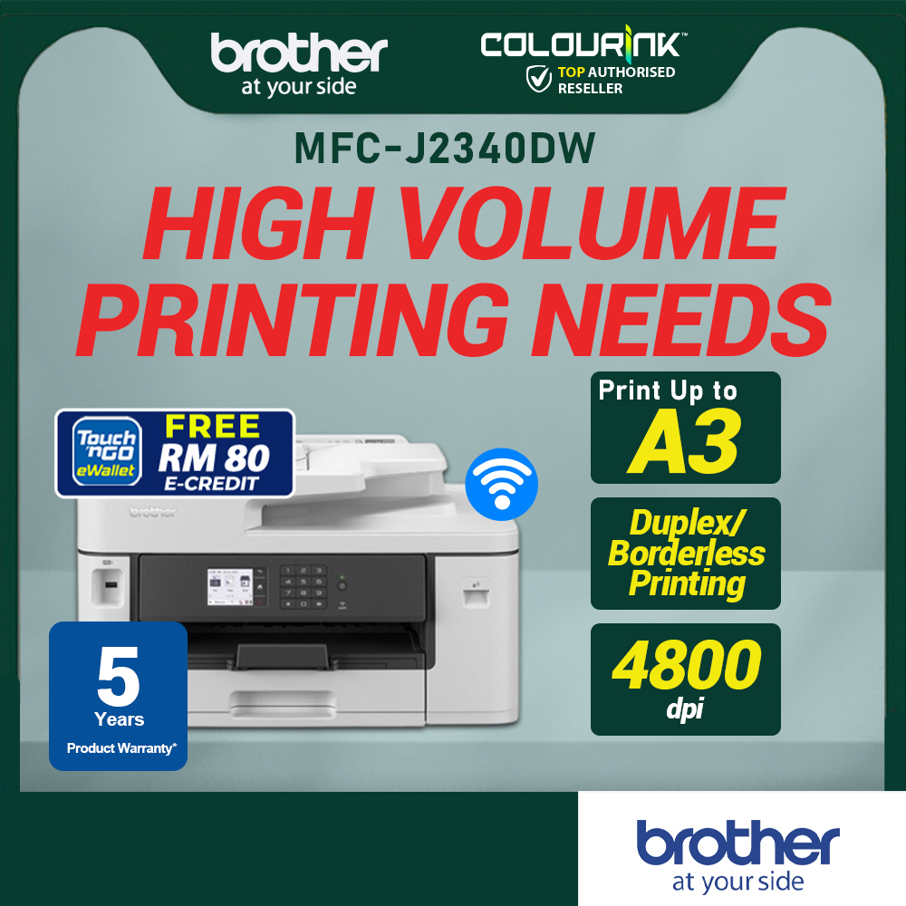 Brother MFC-J2340DW Colour Inkjet Printer A3 Print A4 Scan Copy Fax ADF Wifi MFC-J2330DW L14150 IX6770 IX6780 7740 7720