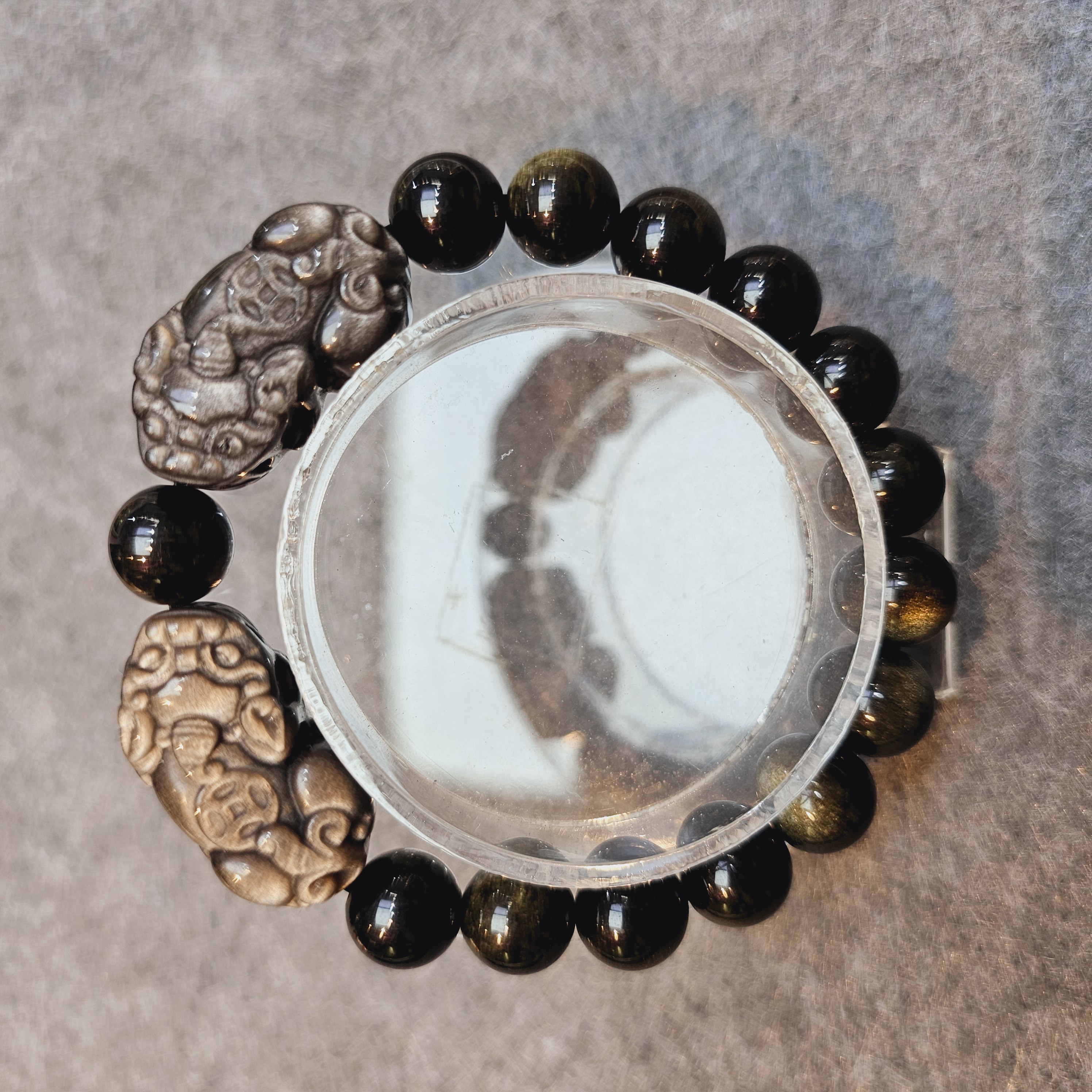 銀曜石貔貅金曜石手鏈