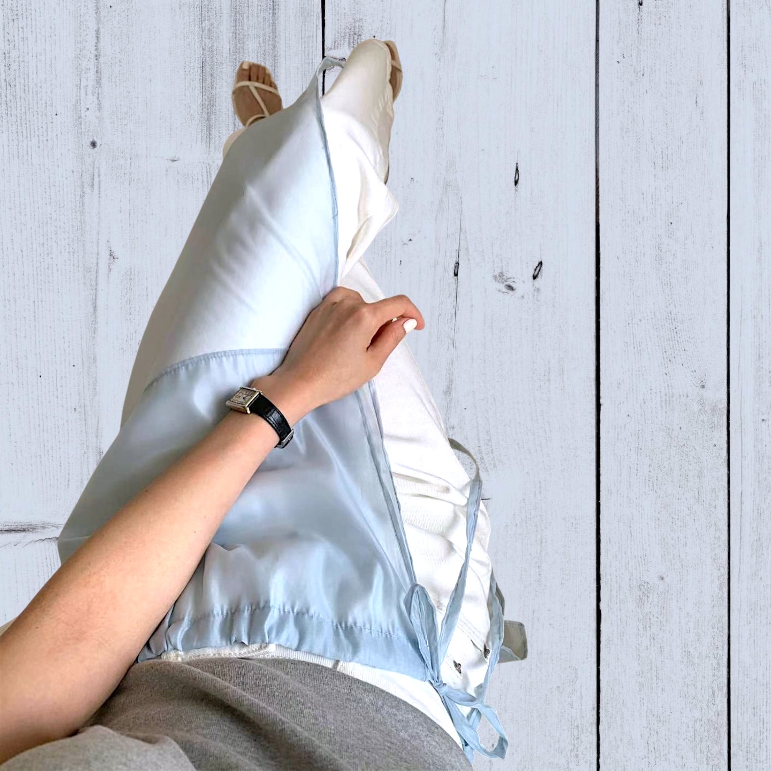 221199 紗質側綁繩裙