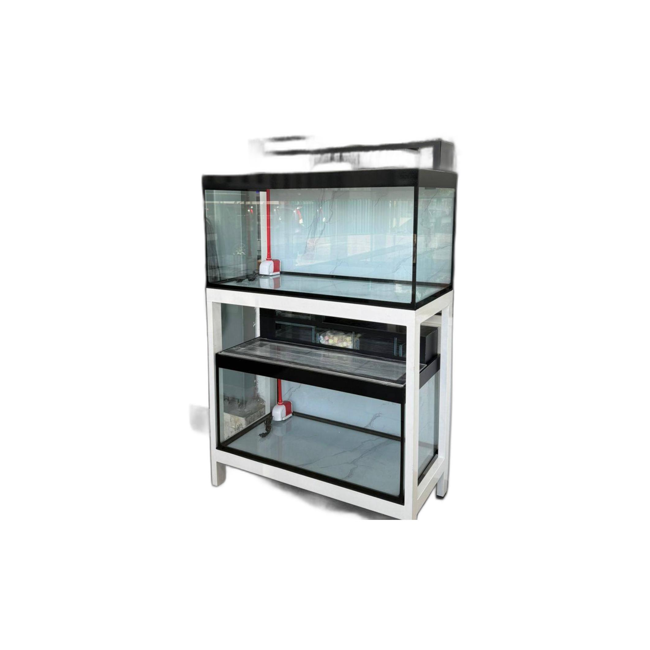 Double Stacked Aquarium with White Stand