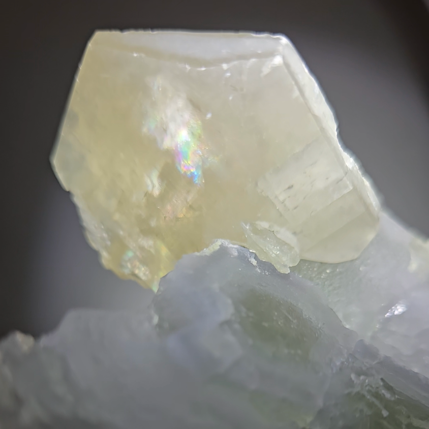 Fluorite with rainbow pagoda calcite - FL353