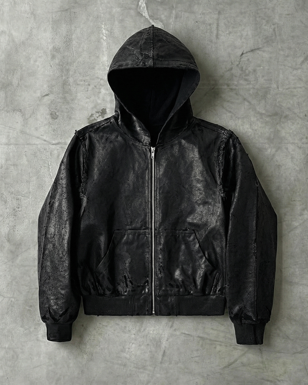 VAR-44｜MOLTING SHELL · COATED-CANVAS ZIP HOODIE