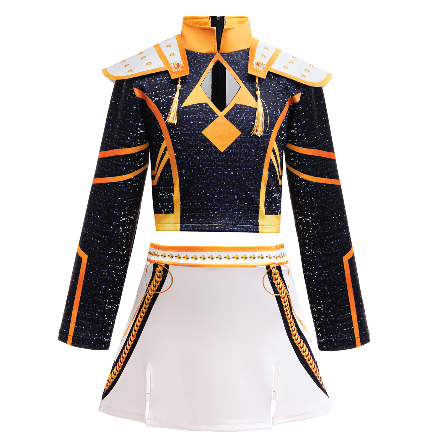 Zoey 黑金Cosplay服裝女童 Kpop Demon Hunters Costume 兒童舞台表演角色扮演套裝 Lets Cosplay cos1153