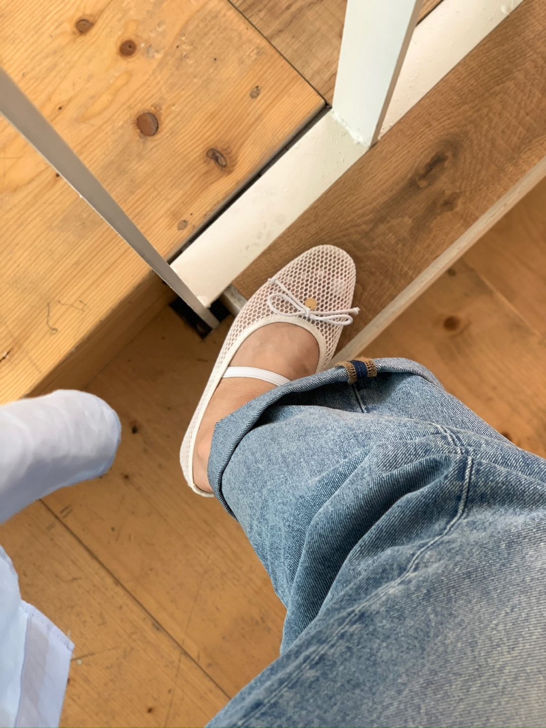 Ribbon Netted Ballet Flats (3 colors)