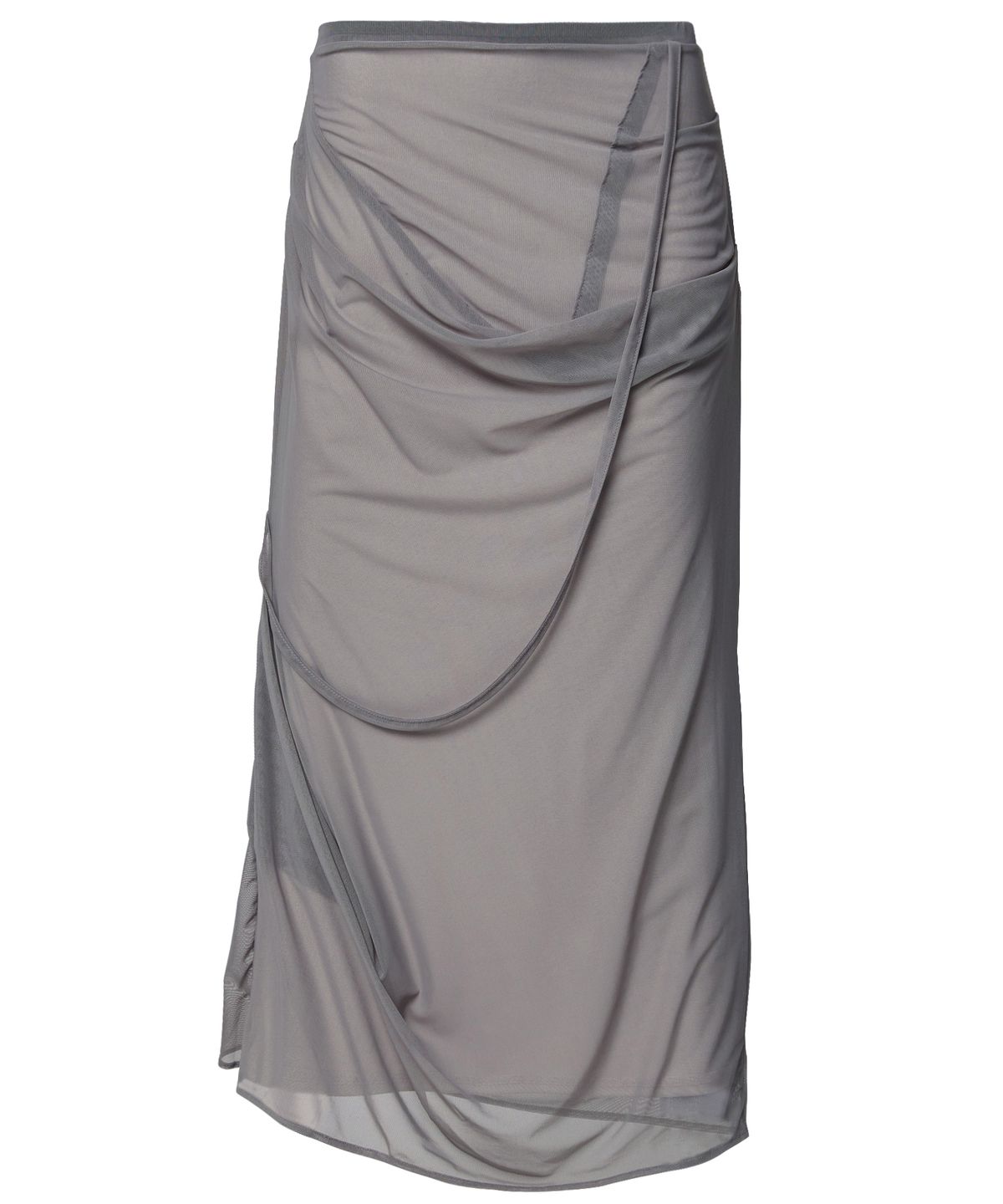 🇰🇷訂購｜FLARE UP 26SS｜Draped Mesh Layered Long Skirt 2色 
