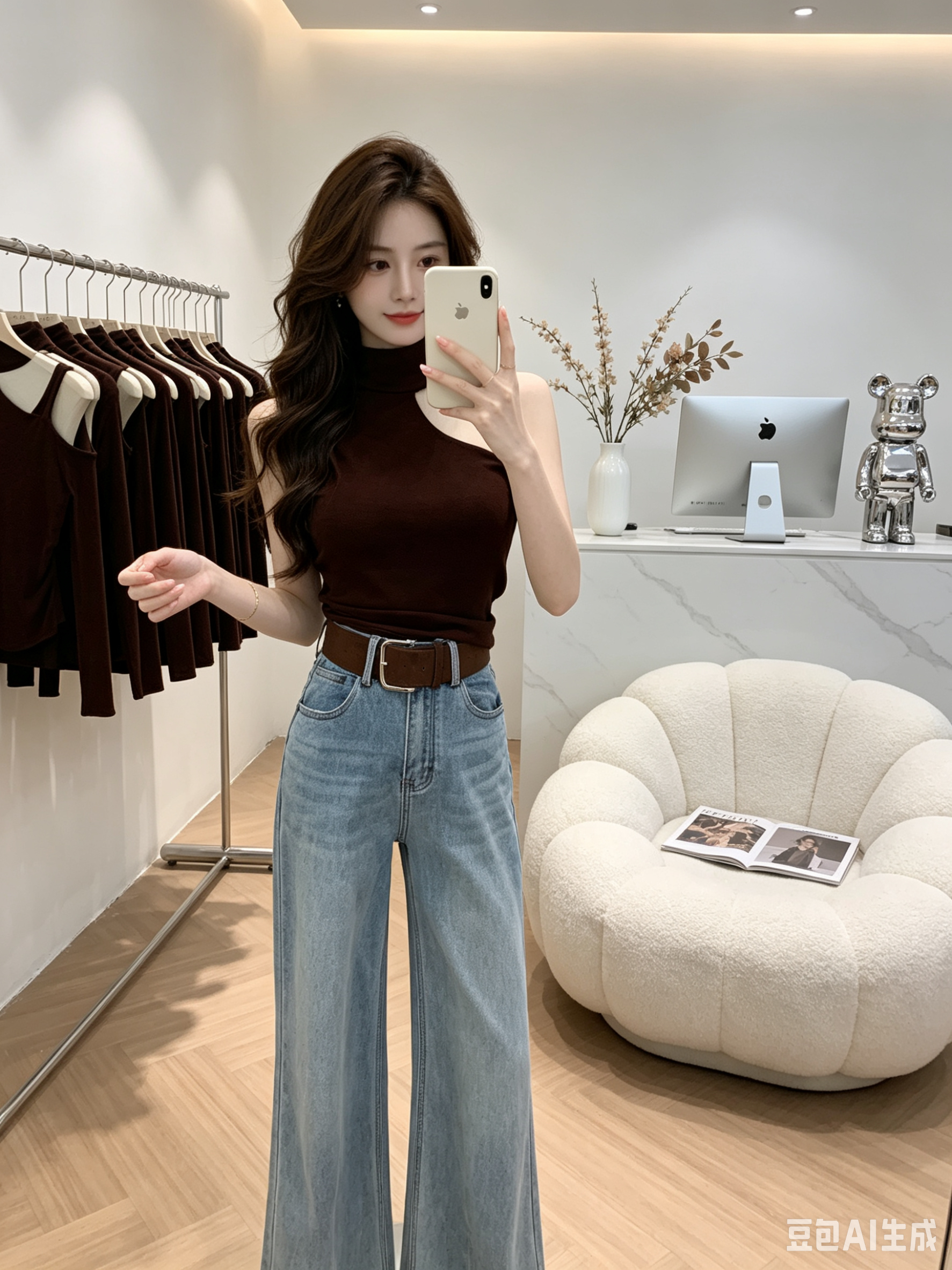 4554 修身显瘦微喇长裤｜Slim Fit Flare Trousers