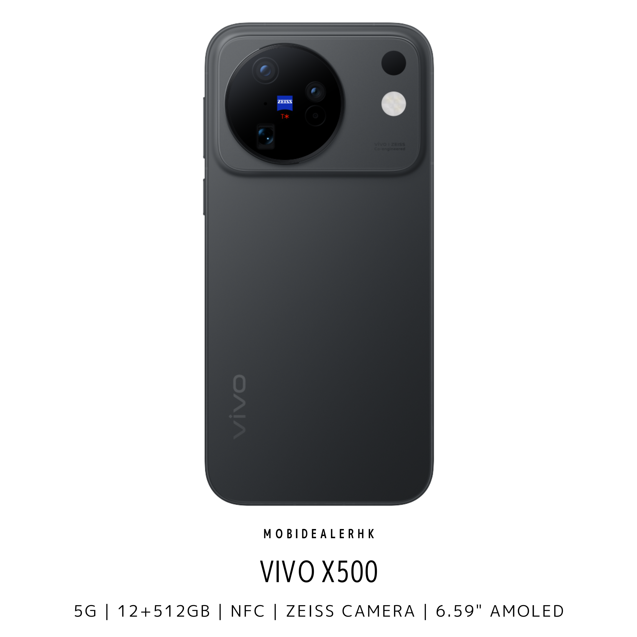 Vivo X500 | 5G | 智能手機 | 蔡司 6400 萬像素 APO 超級長焦 | 7500mAh 巨量電池 | IP68/IP69 雙防護 | 天璣 9600M