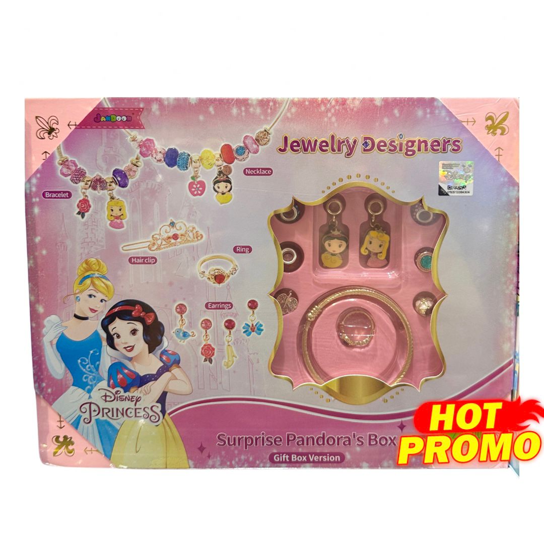 Disney Princess DIY首飾製作套裝 公主手鏈項鍊戒指禮盒 兒童手作飾品玩具 女童禮物 Vbuy