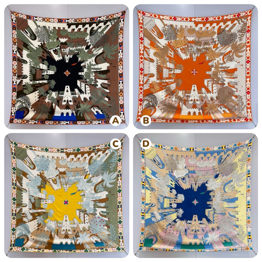 【頂級】HERMES Le Palais des Quatre Vents shawl  四方宮披肩