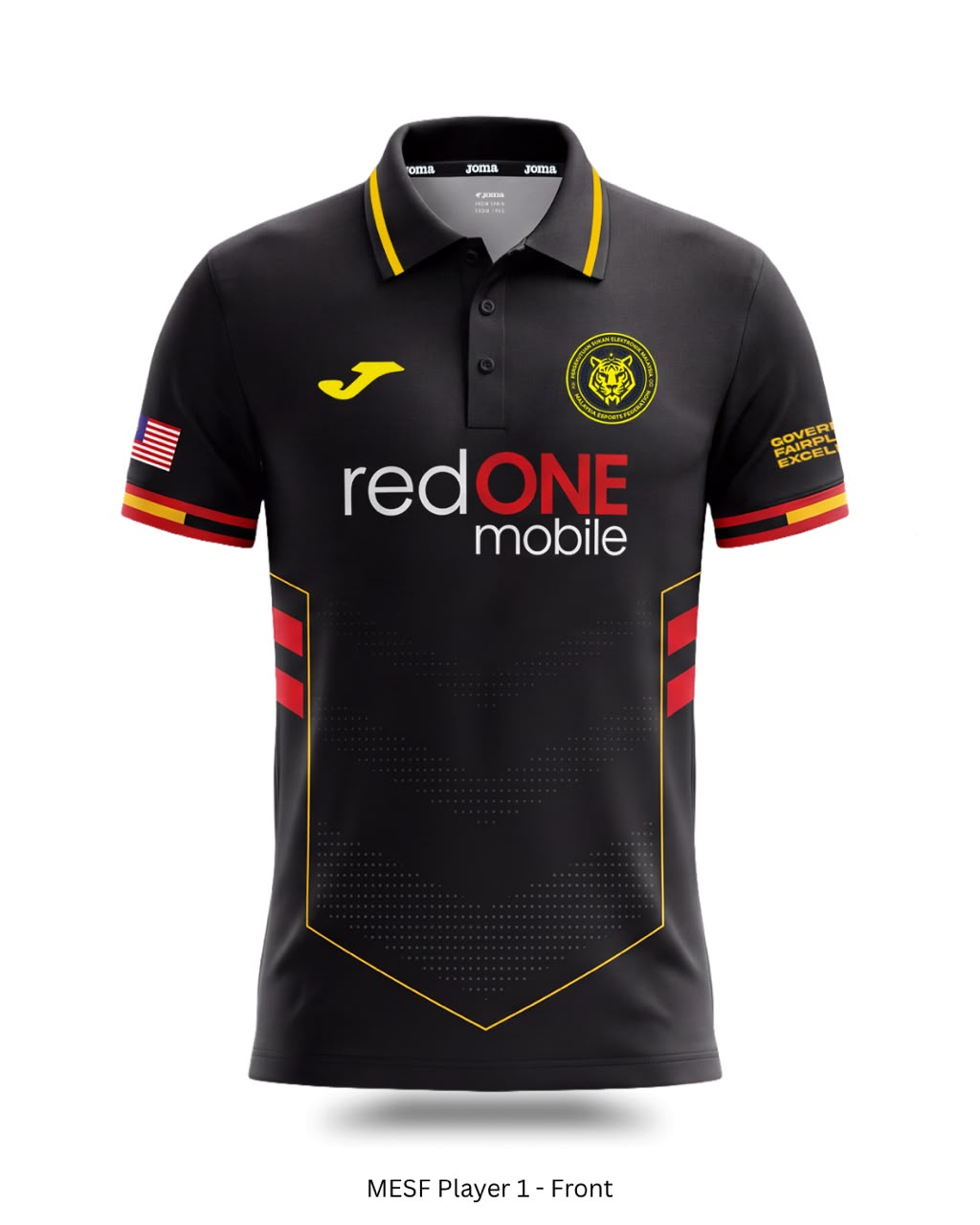 Joma x MESF (Malaysia E-Sports Federation) Official Player Jersey 2026 - Black