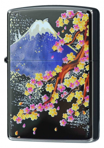 Zippo 日本傳統風格 - 絢麗櫻花富士山 防風打火機 原裝行貨 美國製造 ZBT-5-213 /ZA-5-213日版 | ZIPPO 指定授權經銷商 |美國製造 | 收藏
