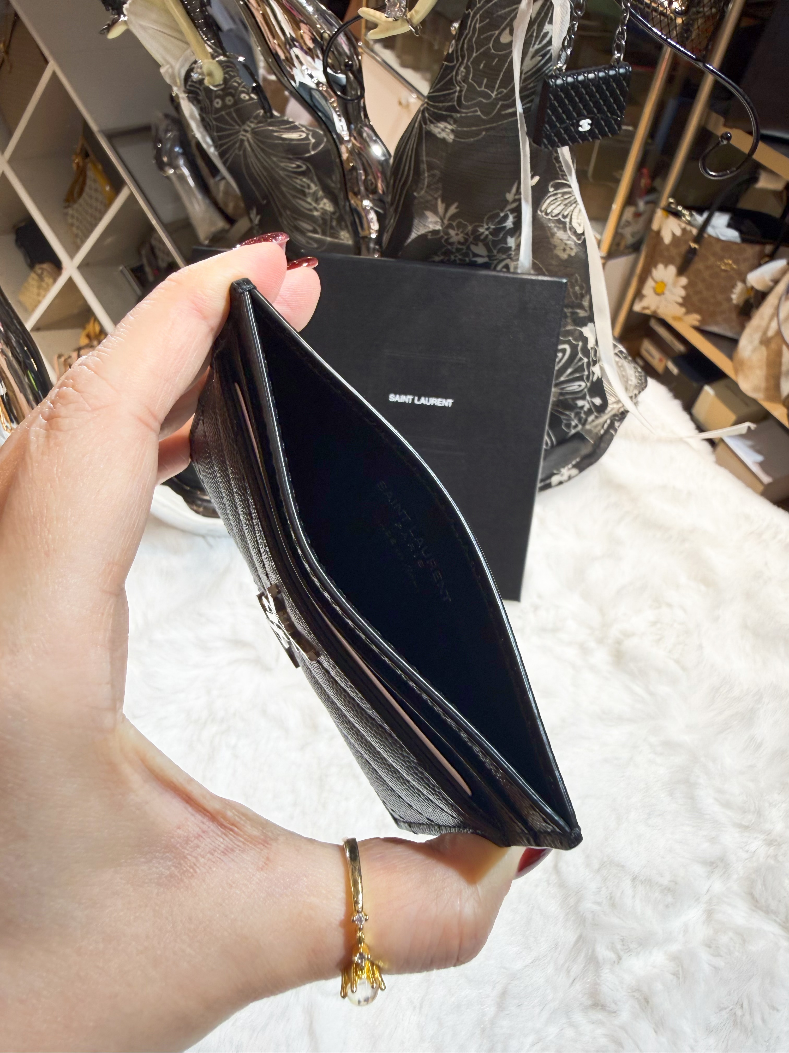 YSL card holder Cassandre/blk/S