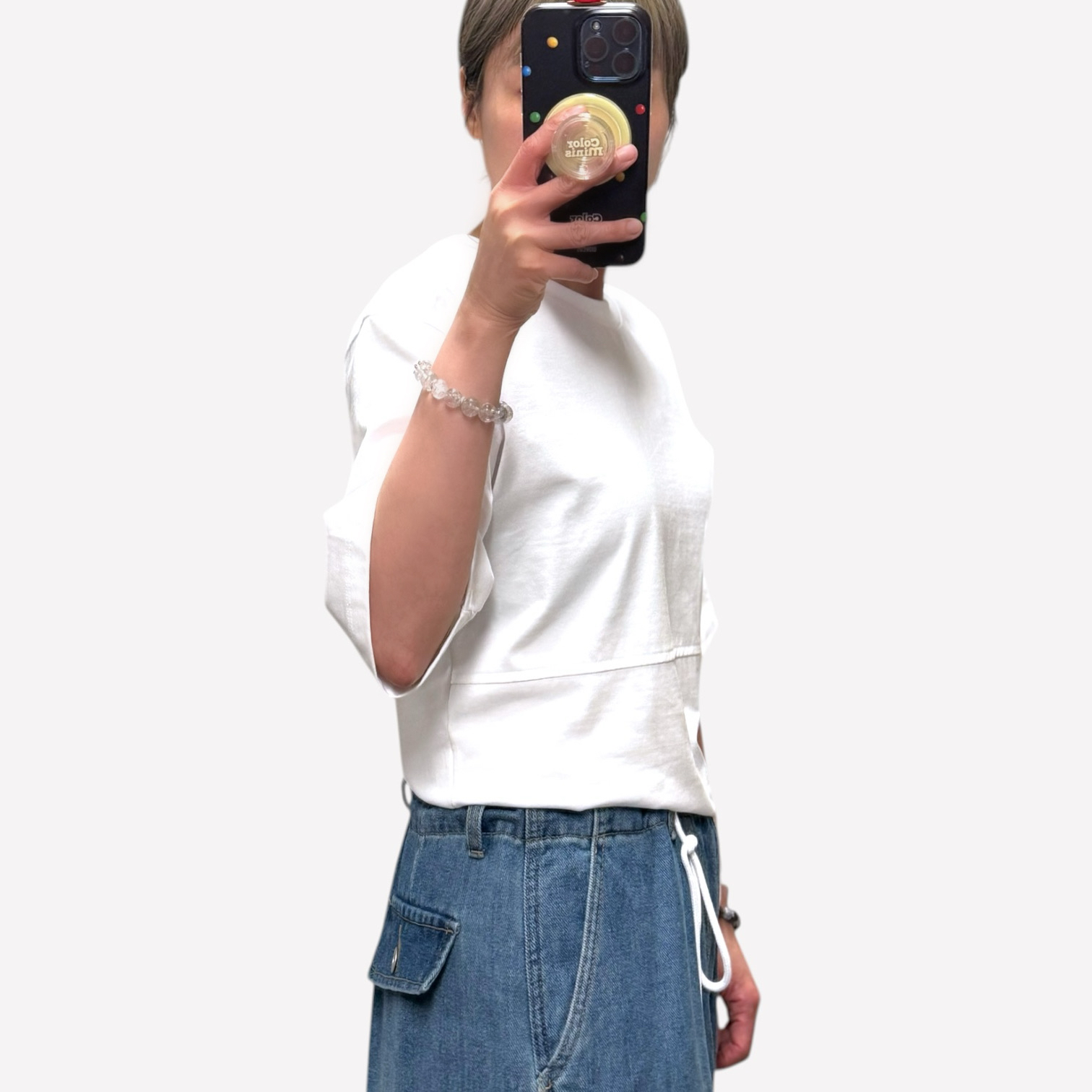 221027 淨色收腰短Tee