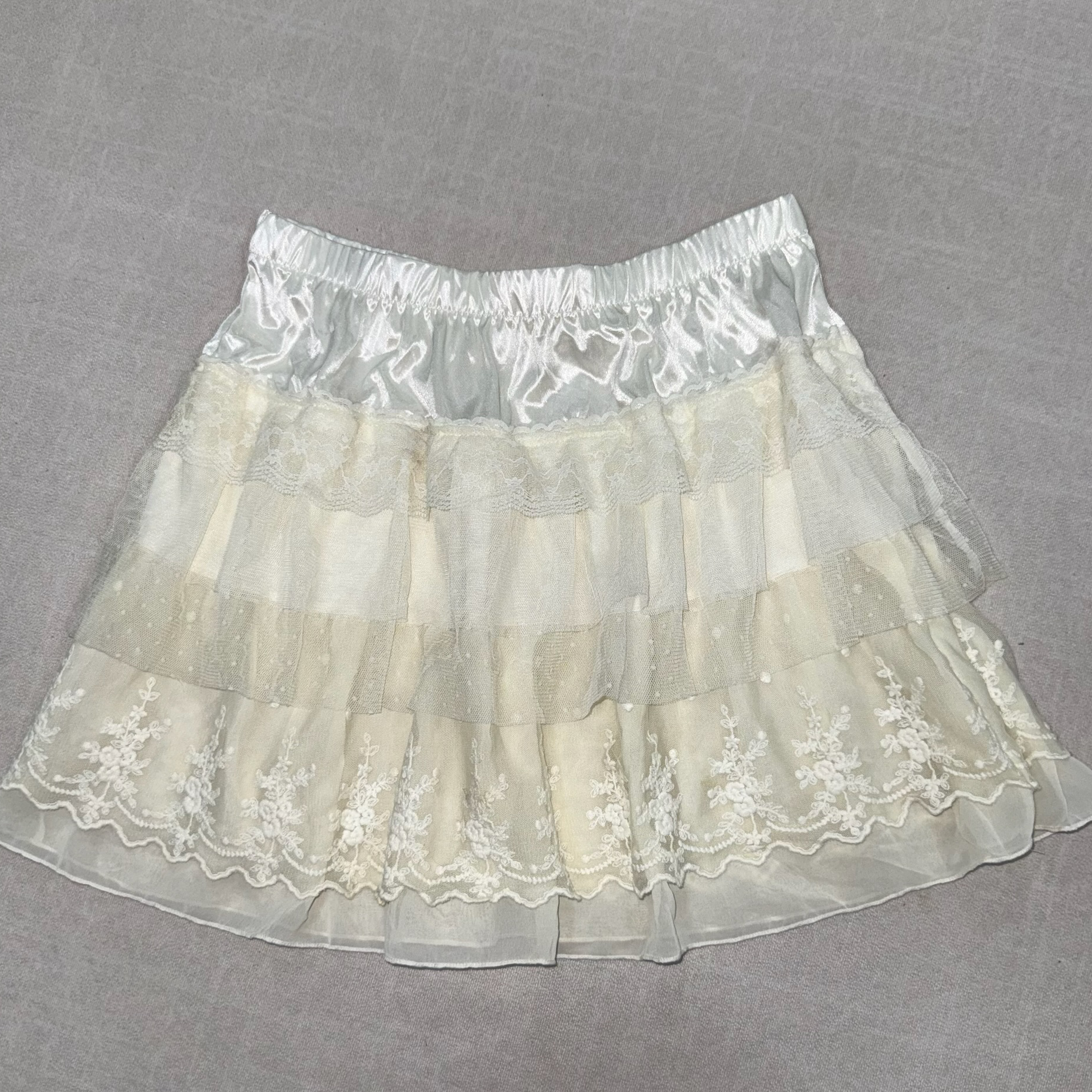 Ethereal Lace Tiered Skirt