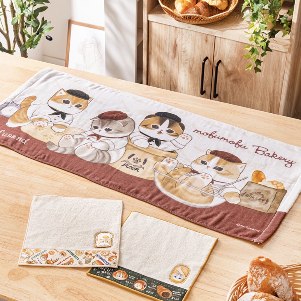 Mofusand 鯊魚貓 方巾｜預訂