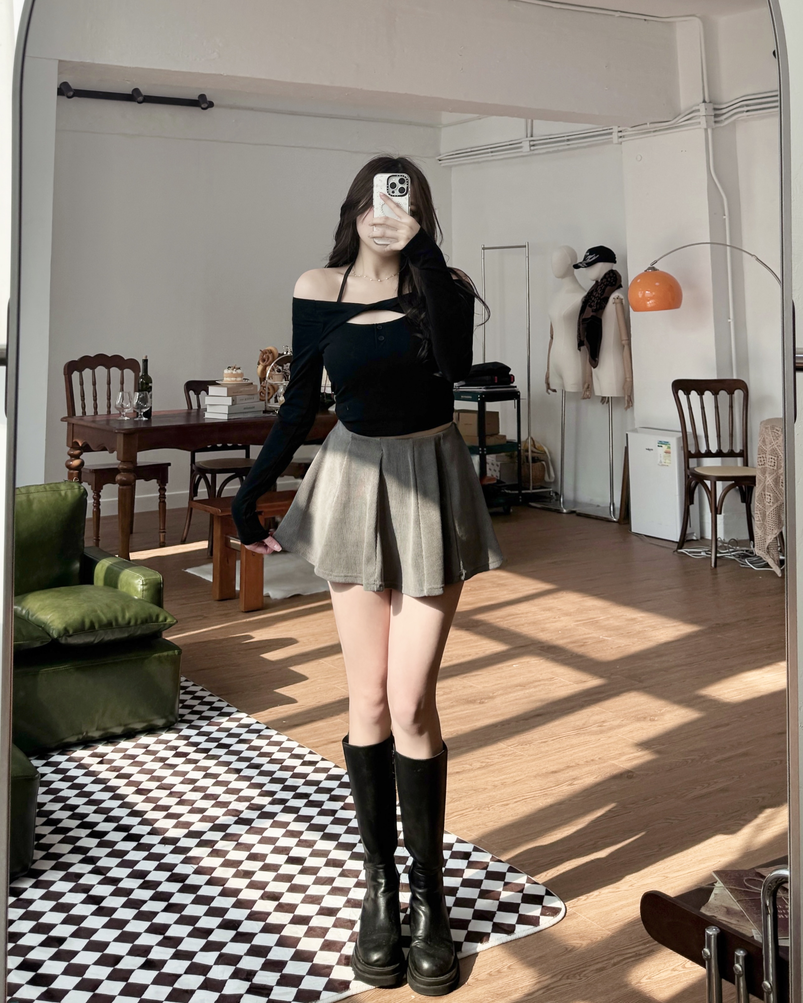 【 ♪ 高質量🎱充滿質感紋理～🖤超美波浪裙擺裙褲୨⚑゛】High-quality Ruffle Skirt Pants(兩色入)