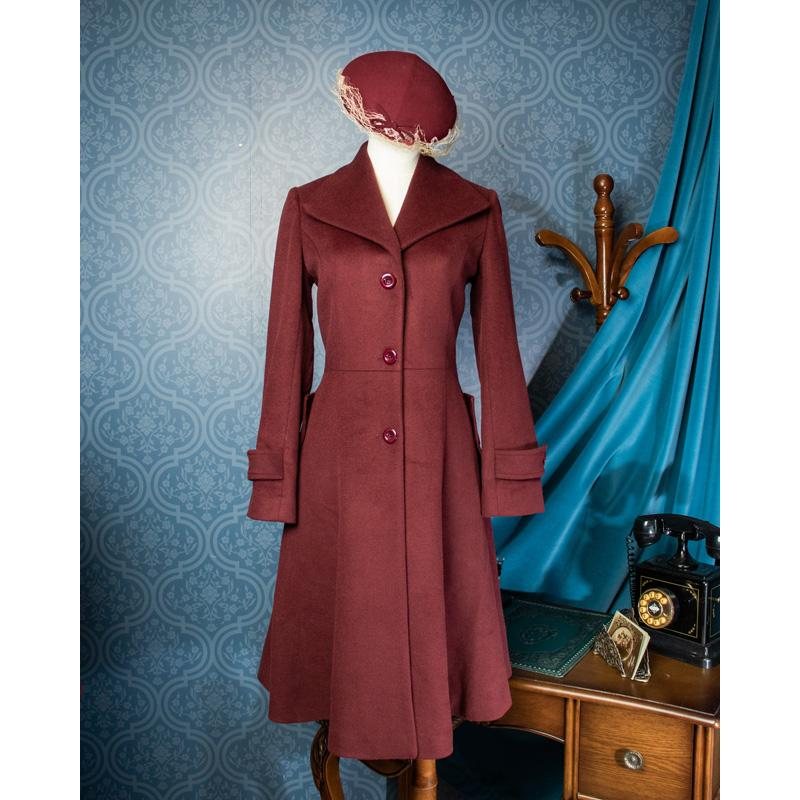 (SOLD OUT) 1940s War Time Romance Cashmere Winter Coat(FM162)