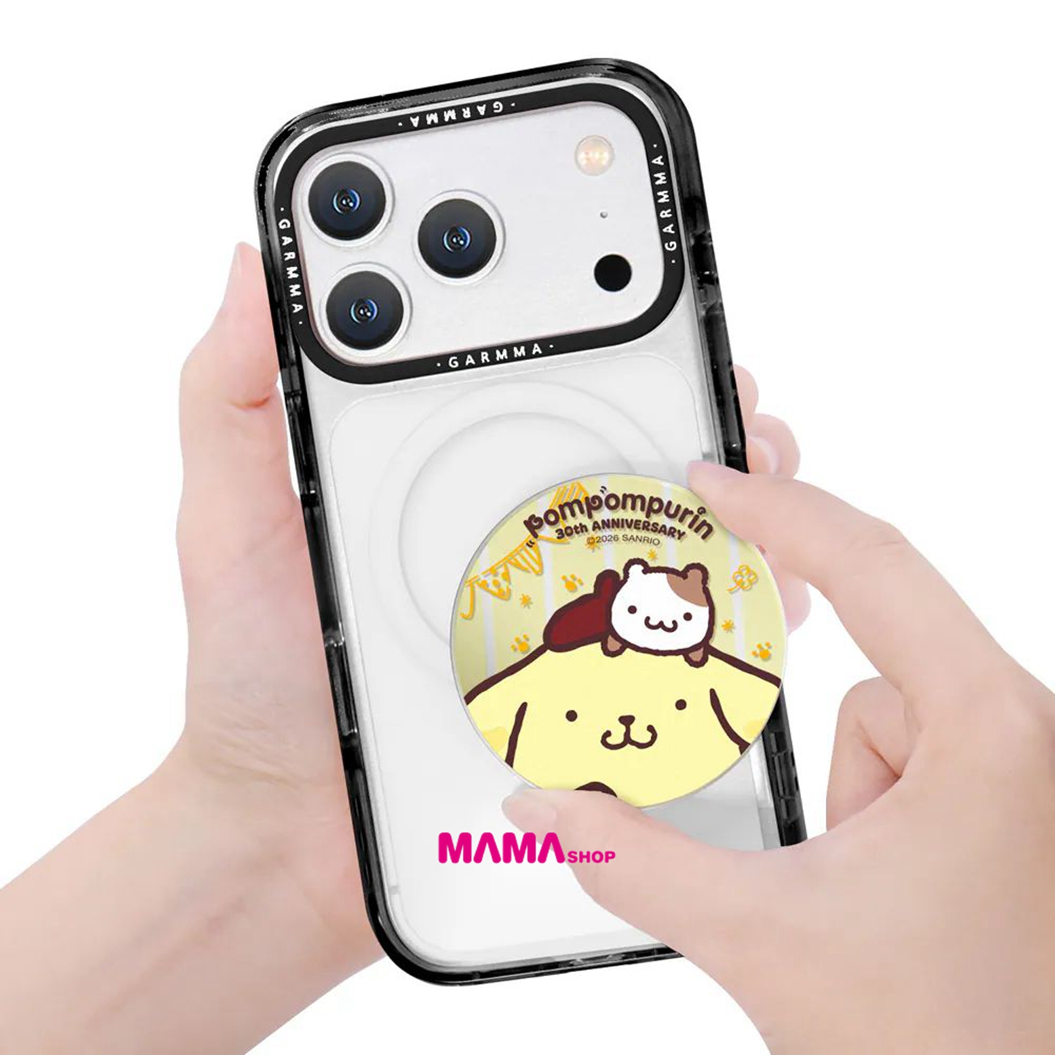 台灣直送Sanrio 布甸狗 30 週年限定鏡面磁吸摺疊支架