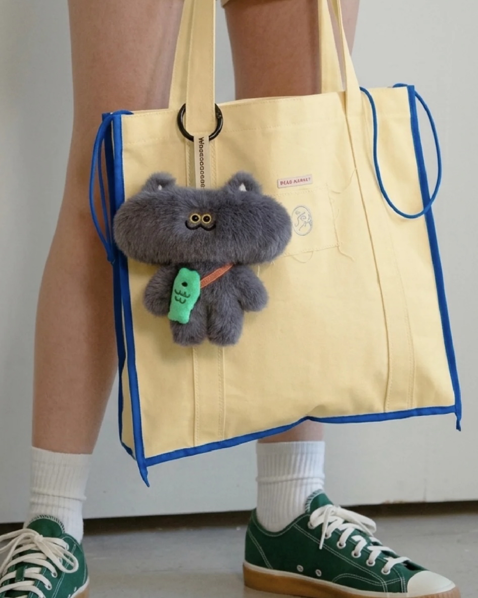 寬螢幕灰喵與小魚包掛件