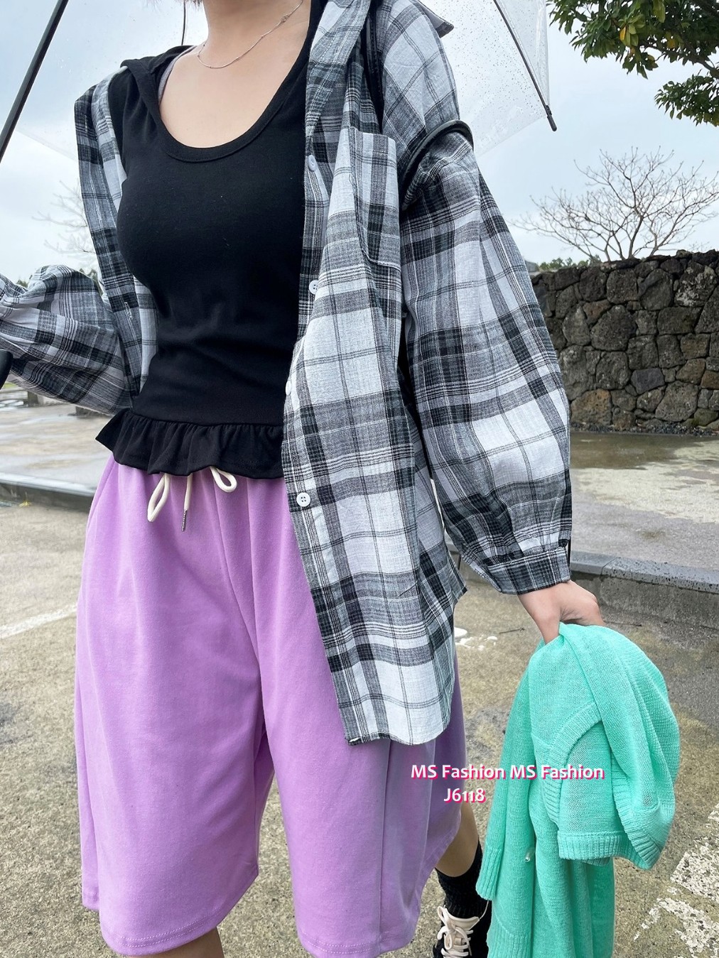 J6118 靚色休閒短褲