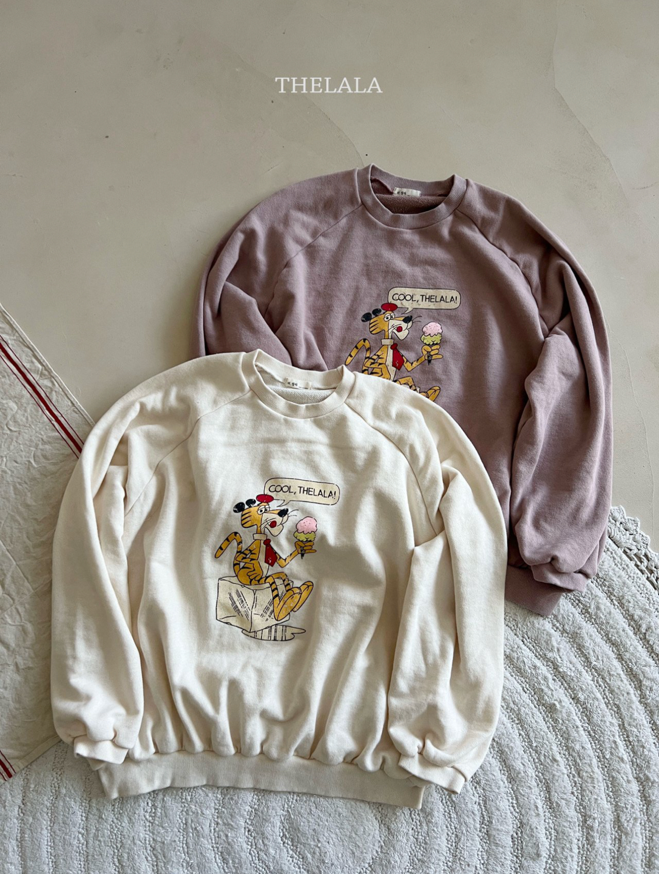 🌸預訂 韓國直送🌸🇰🇷THELALA兩色親子款老虎印花衛衣