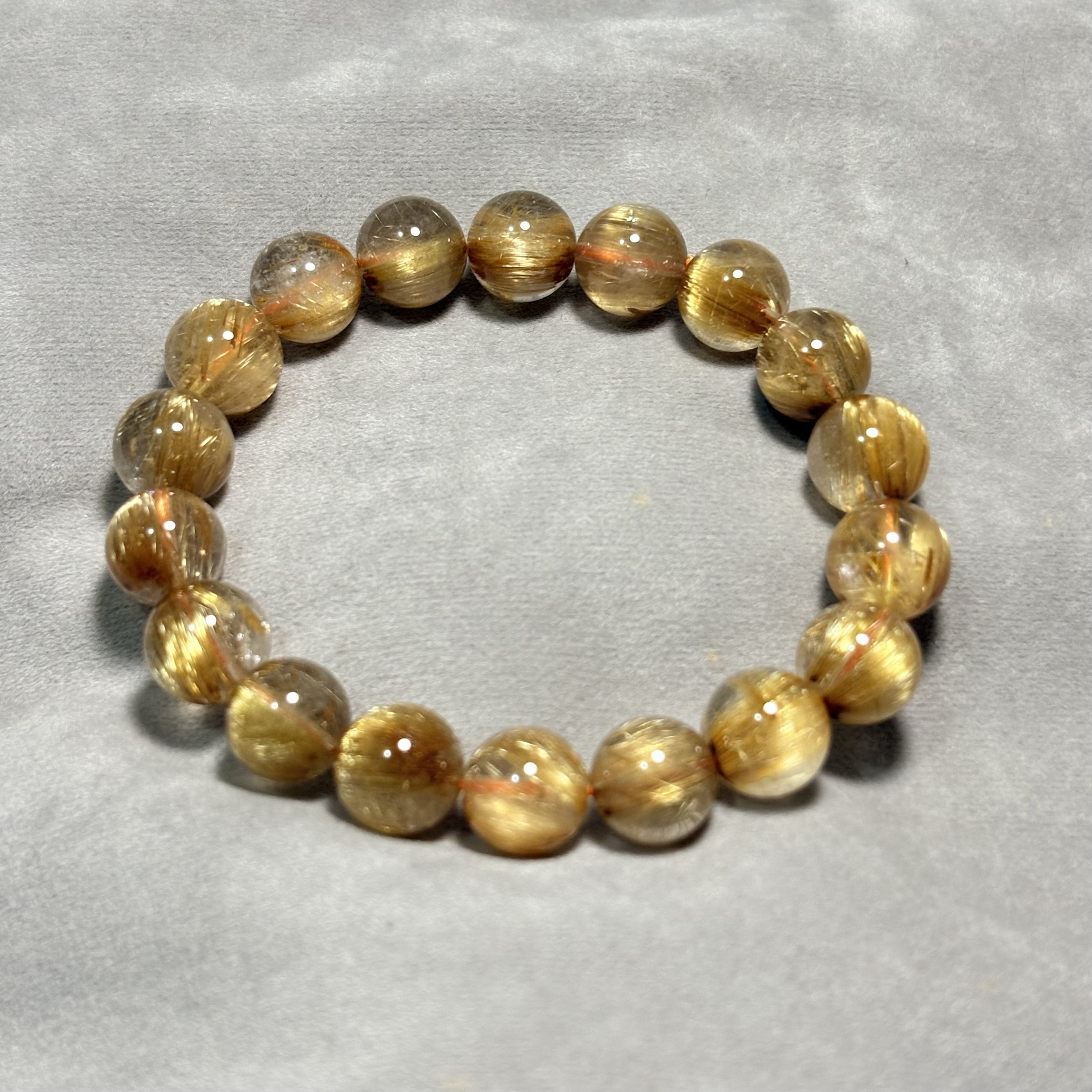 10.5mm金鈦晶晶石手串No.A5507