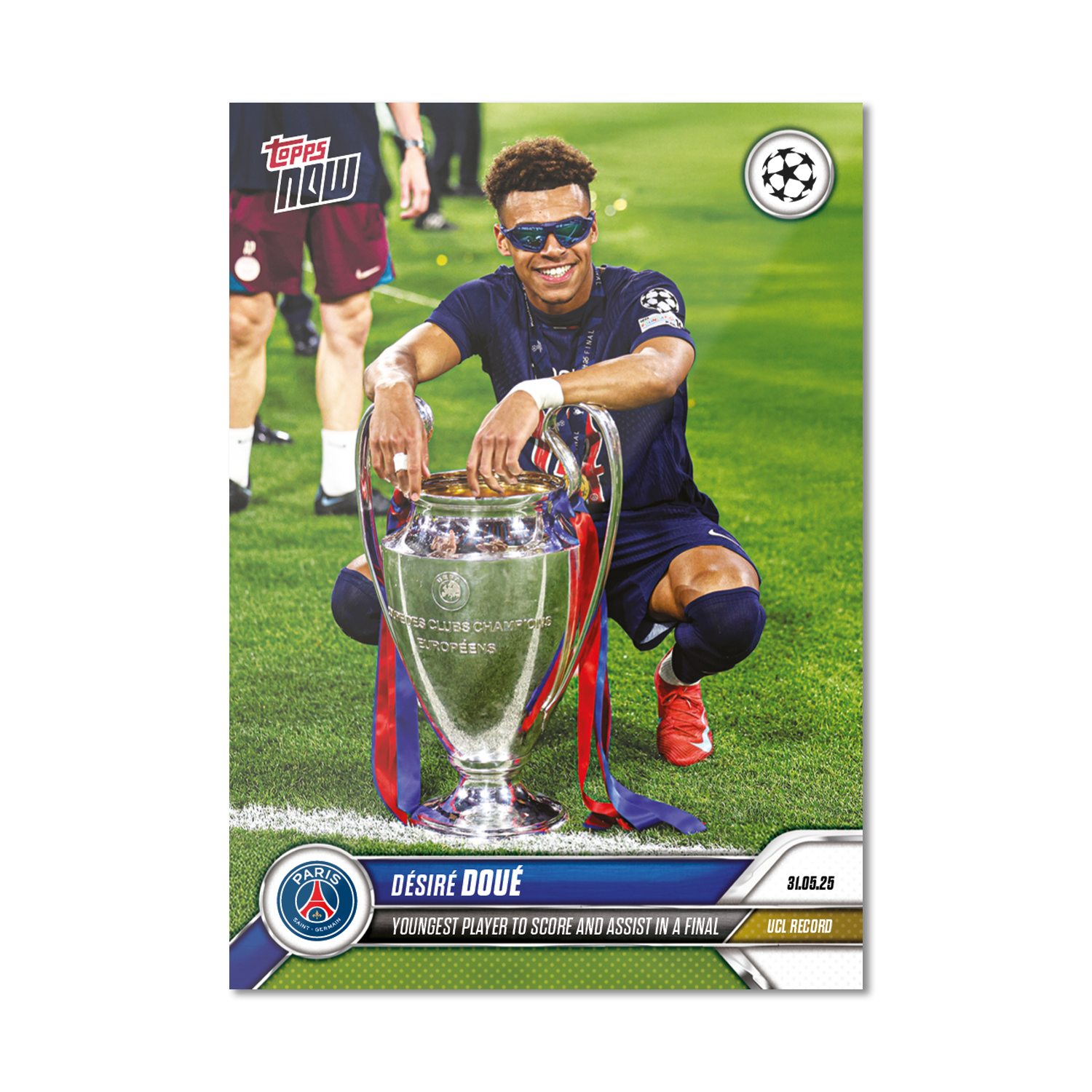 Désiré Doué - 2024-25 UCL Topps NOW® #162 PSG歐聯冠軍決賽英雄卡｜PR 5,843