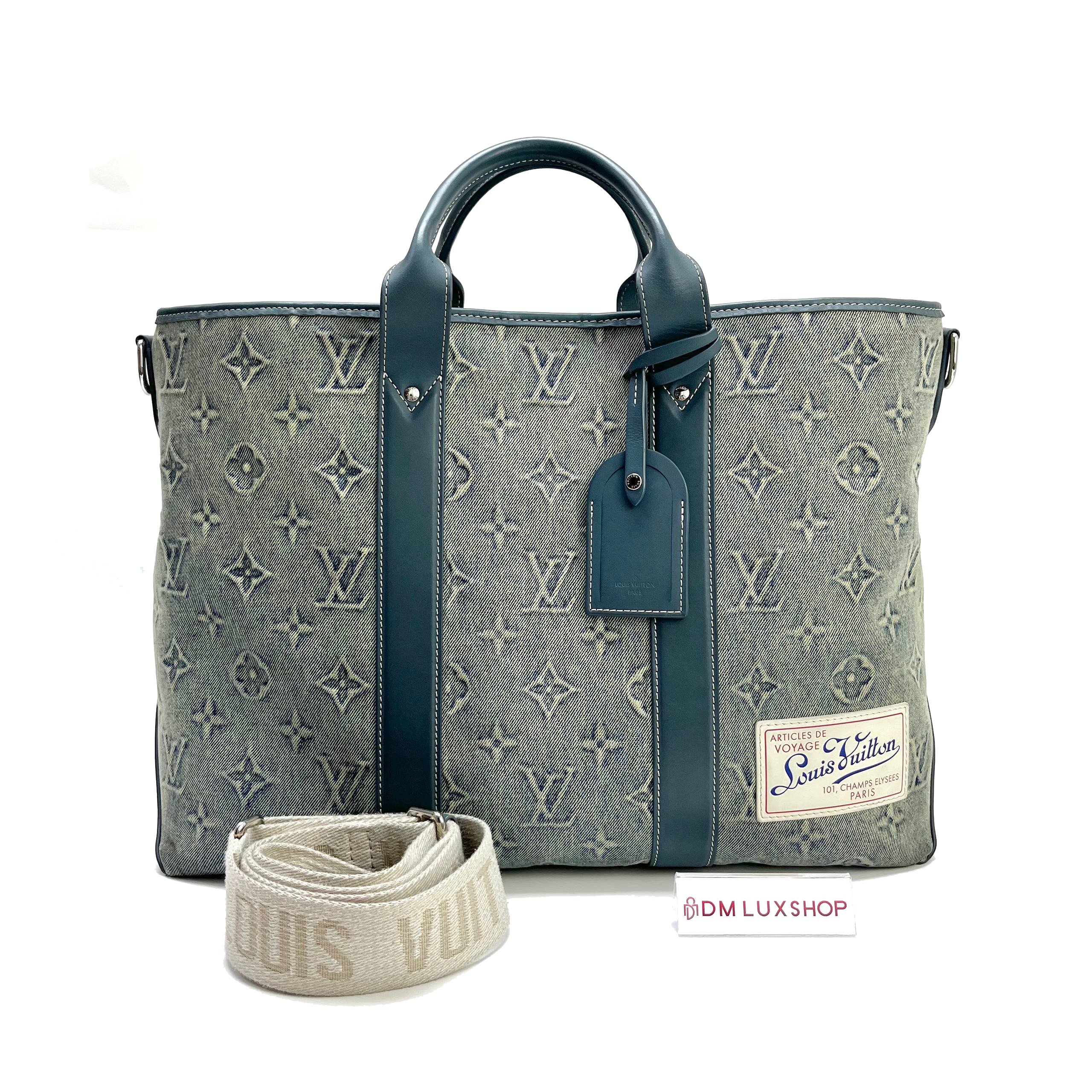 LV Weekend NM Denim Tote Bag