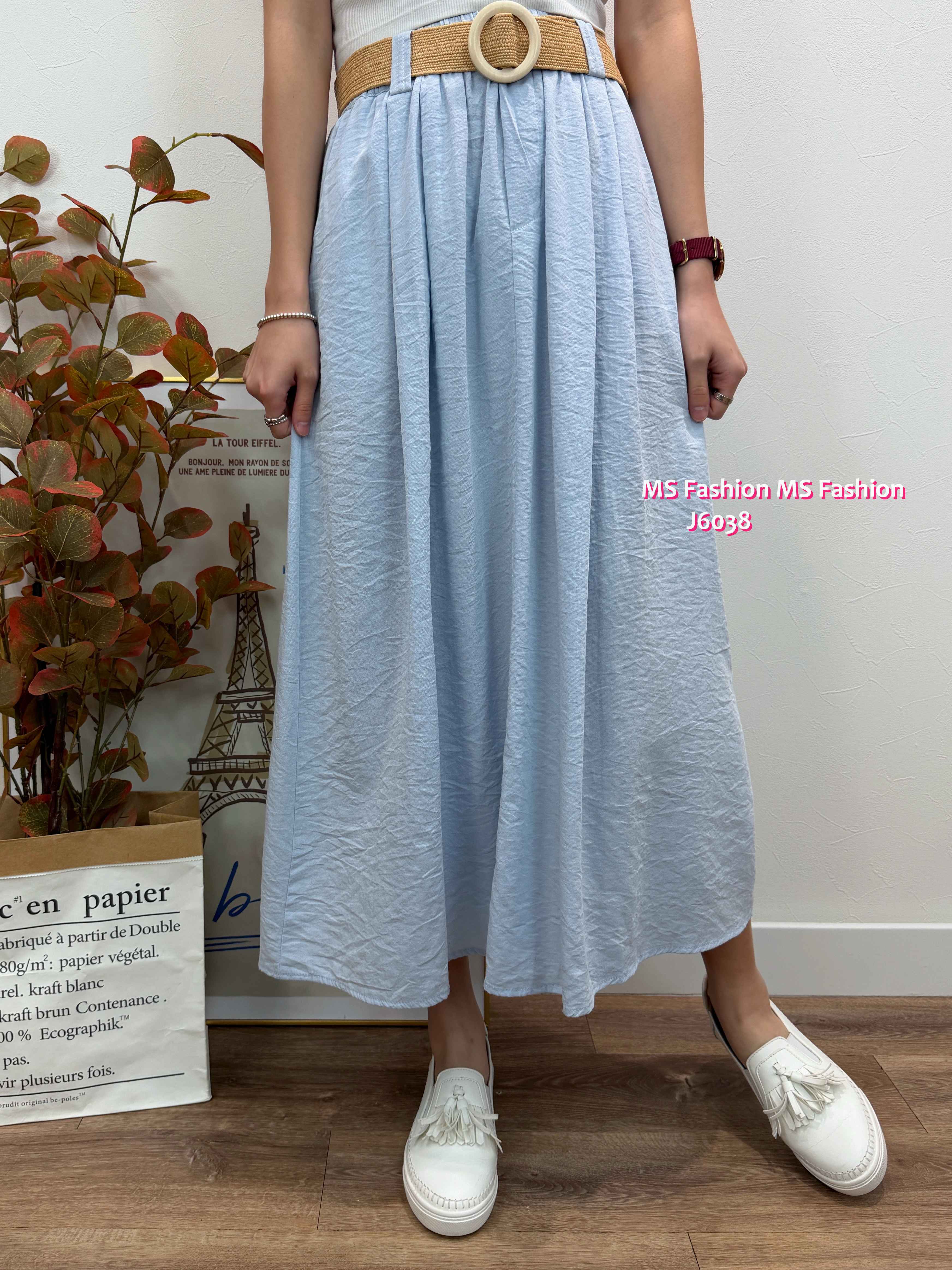 J6038 韓國🇰🇷連belt中長款半裙