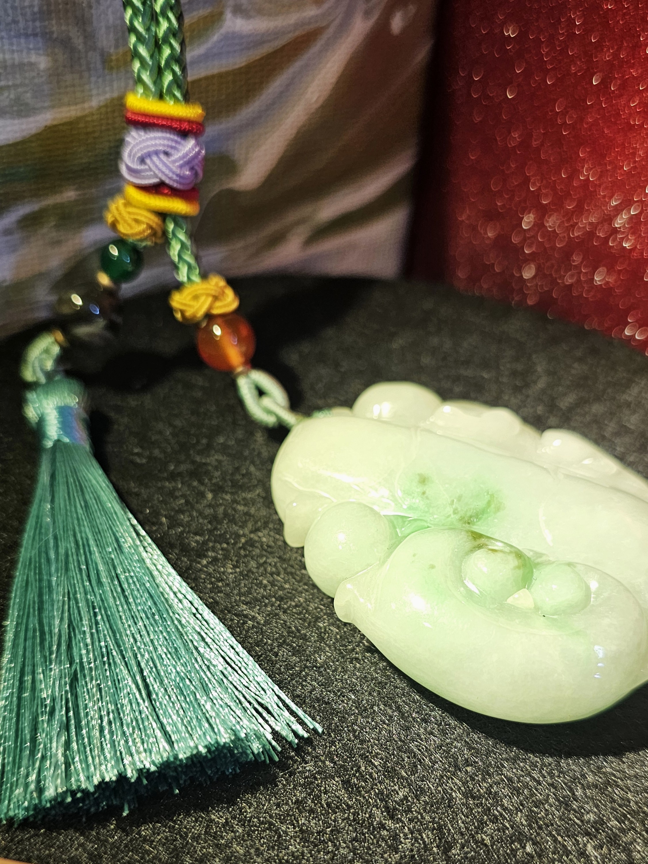 緬甸玉花件吊飾