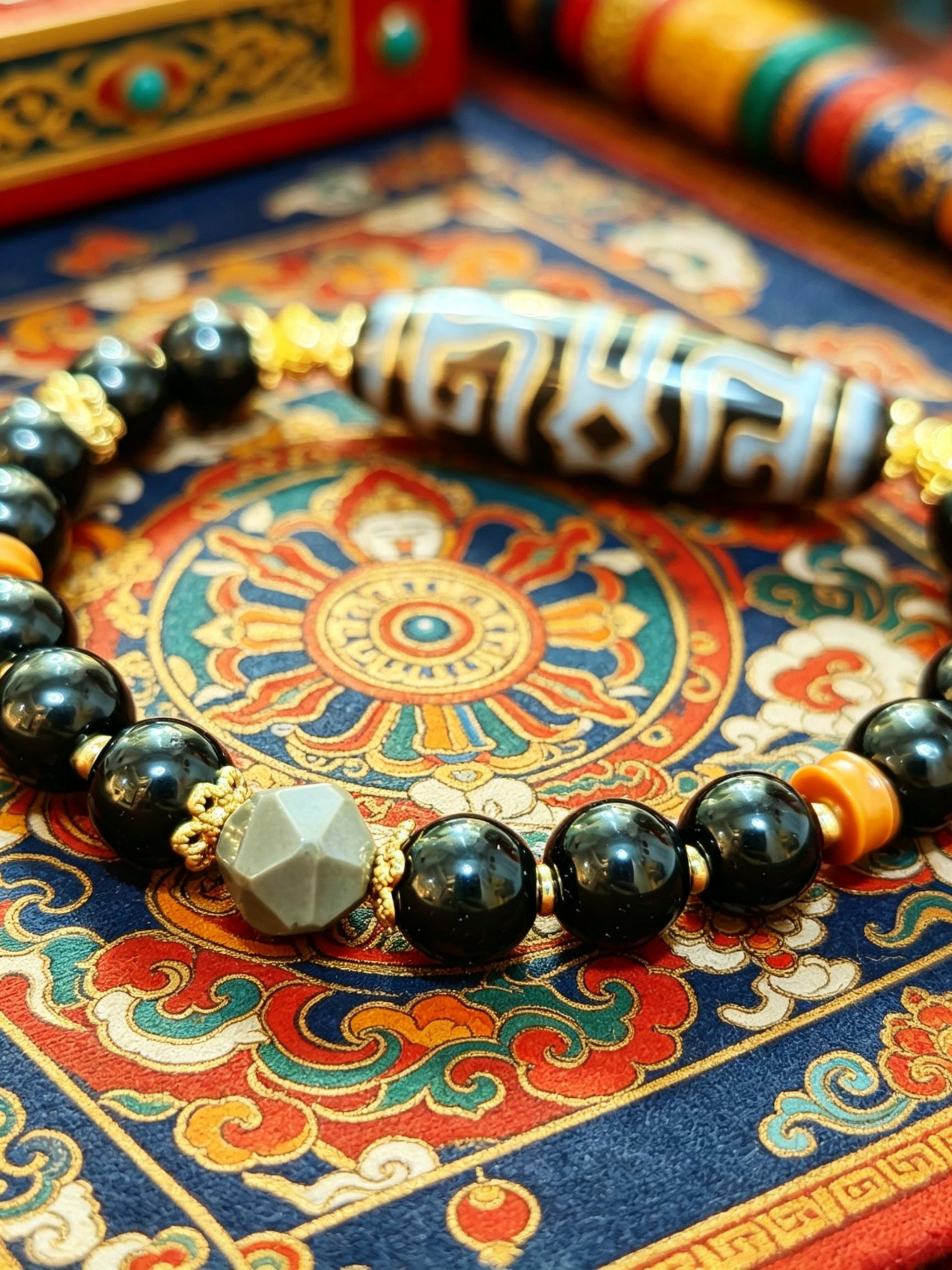 「措金蓮師法帽天珠」26042