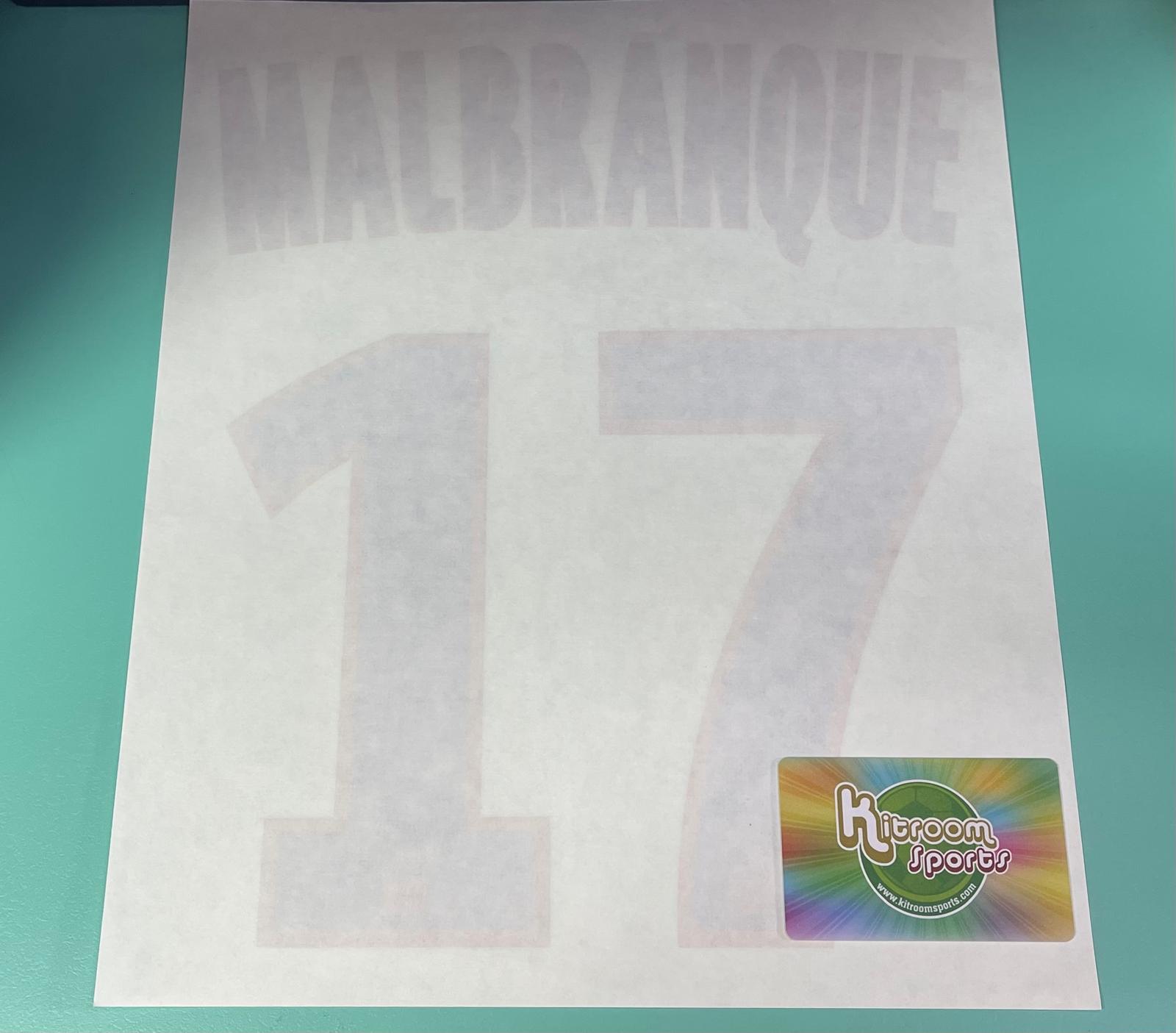 2011-14 Olympique Lyonnais Home Nameset #17 MALBRANQUE