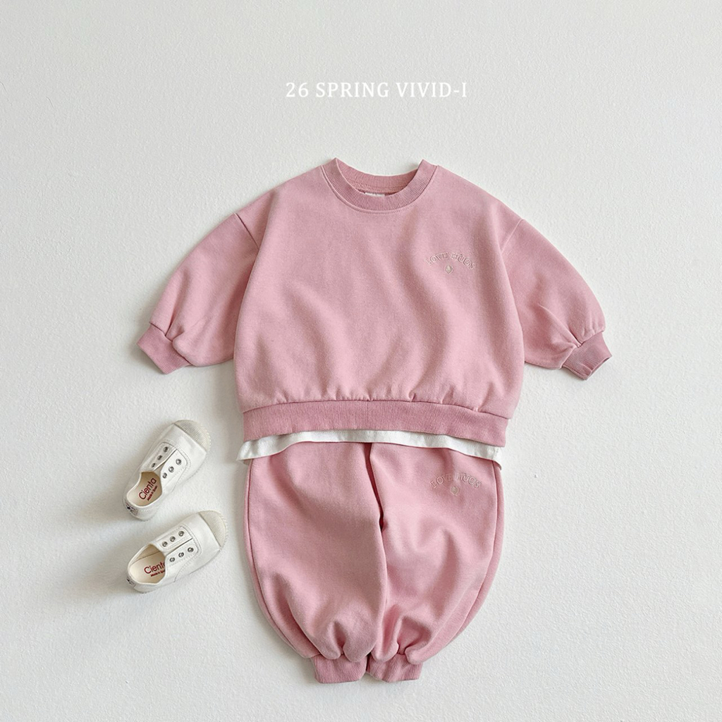 🌸預訂 韓國直送🌸🇰🇷VIVIDI四色愛擁抱刺繡長袖上下套裝