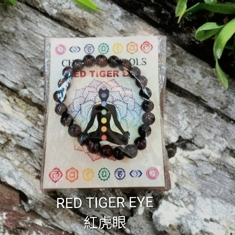 印度七輪水晶串珠手鏈 (8mm)