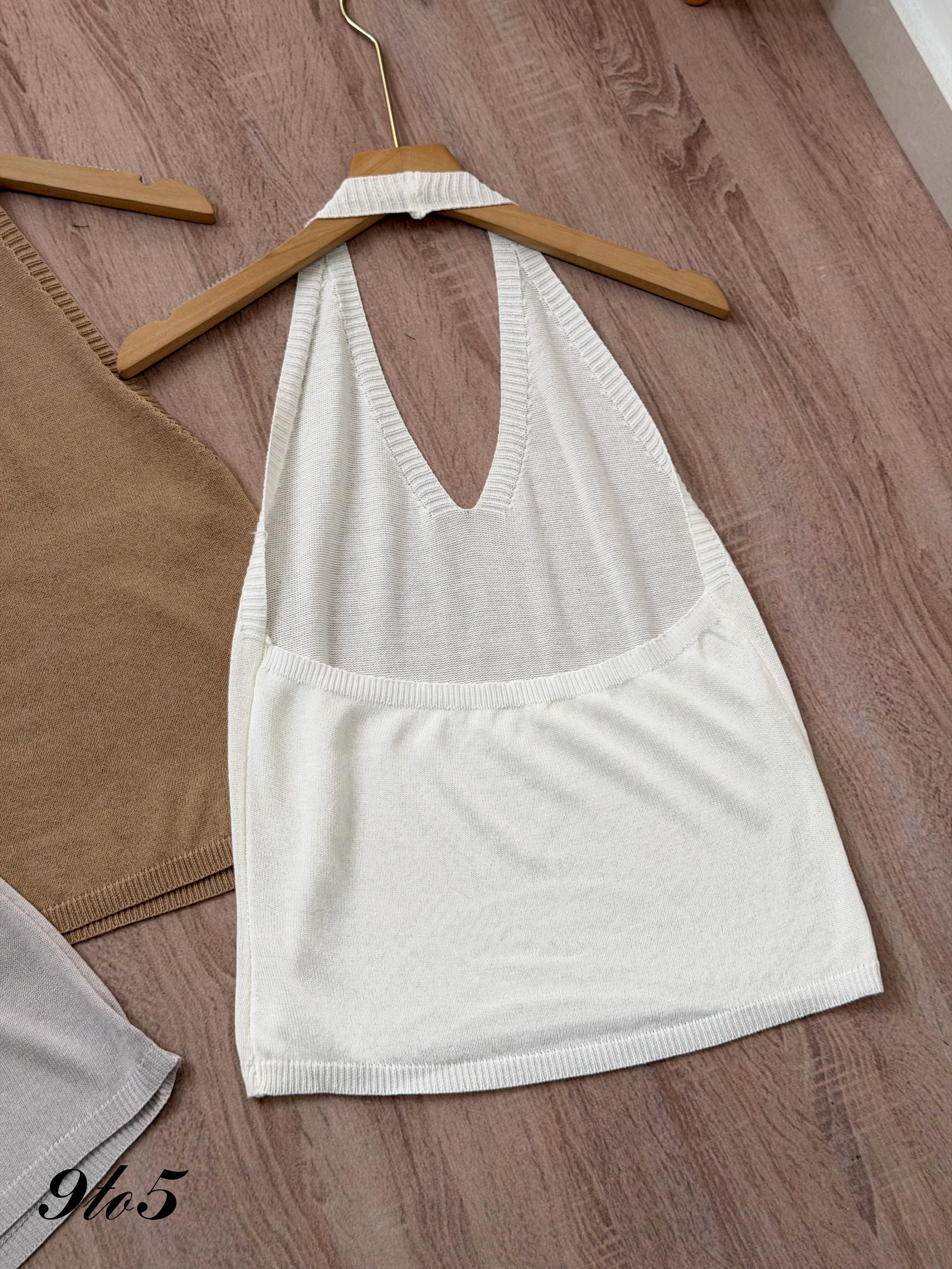 T4490 Two-Pieces Crochet Top - 3 Colors 