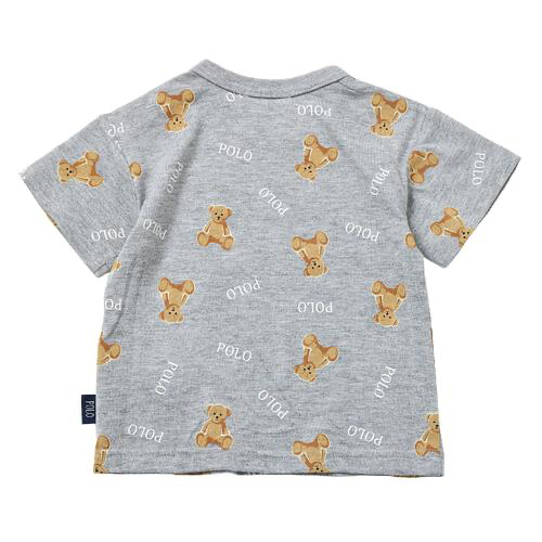 🇯🇵預訂 日本直送🇯🇵Polo Baby標誌小熊滿印灰色短袖T恤
