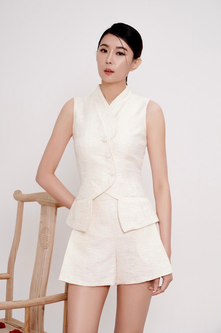 马甲式旗袍上衣 2641