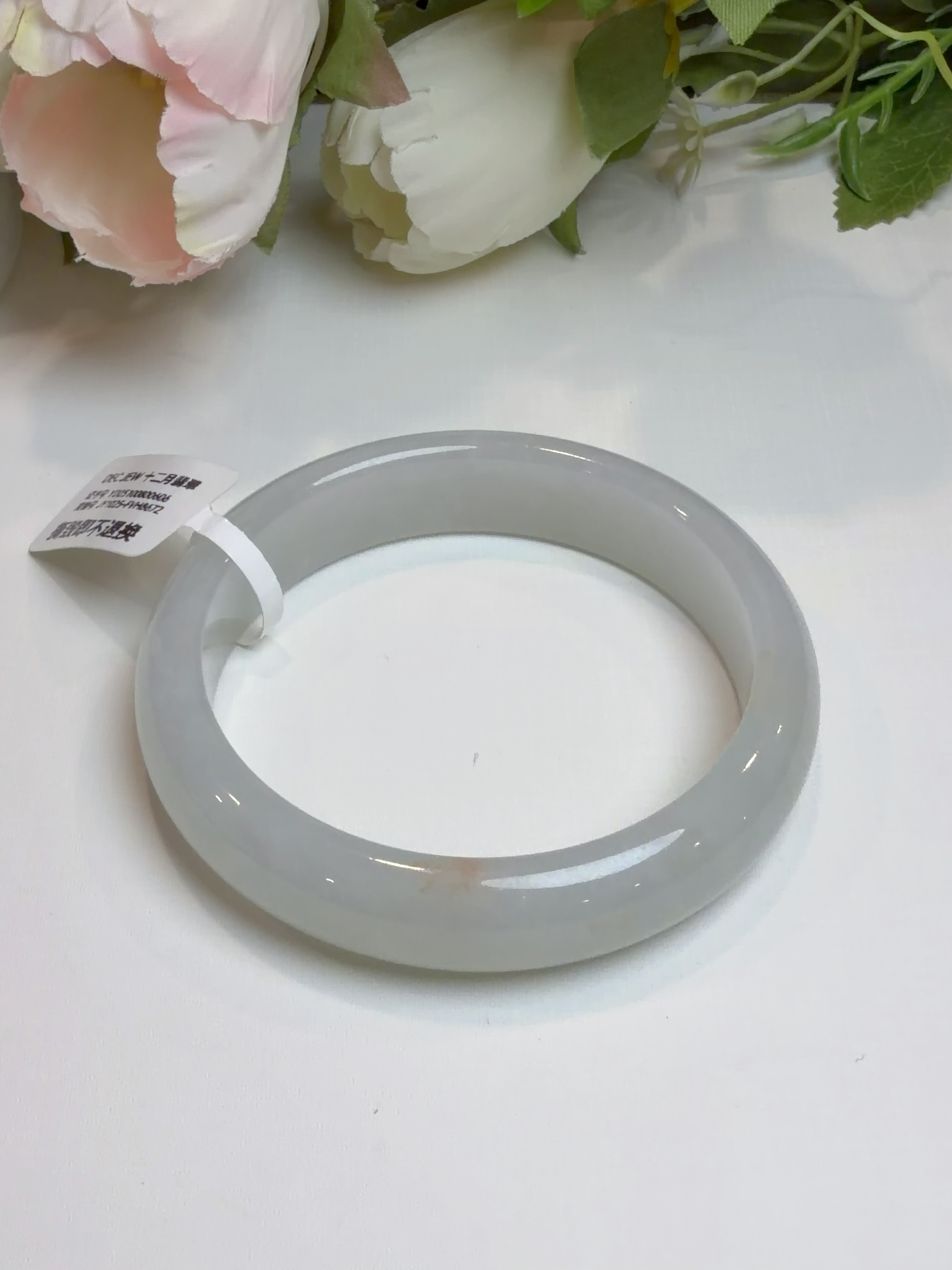 51x11x7mm圈口白月光翡翠手镯