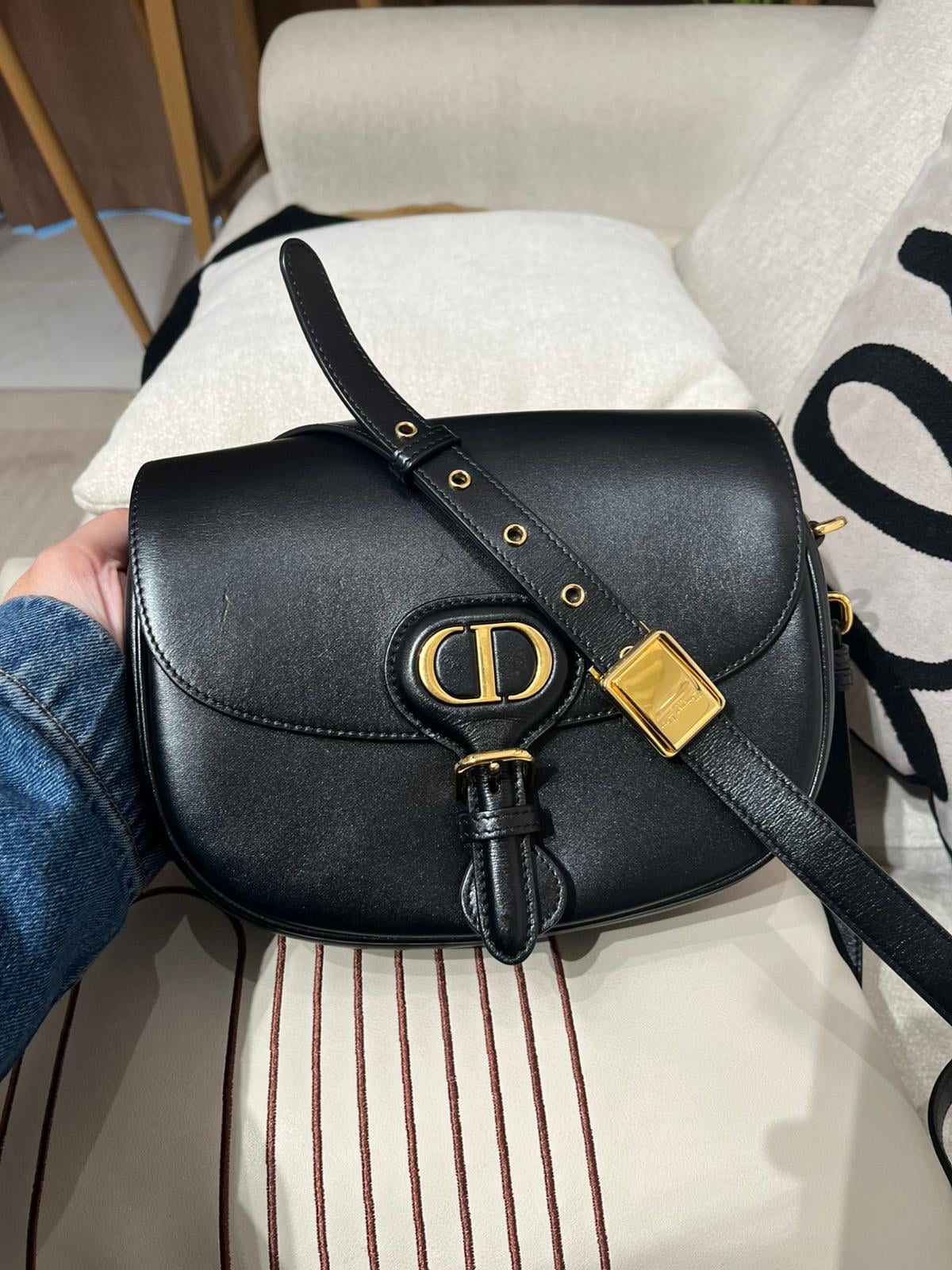 Dior Bobby medium calfskin 黑金 100%Authentic , 95%new