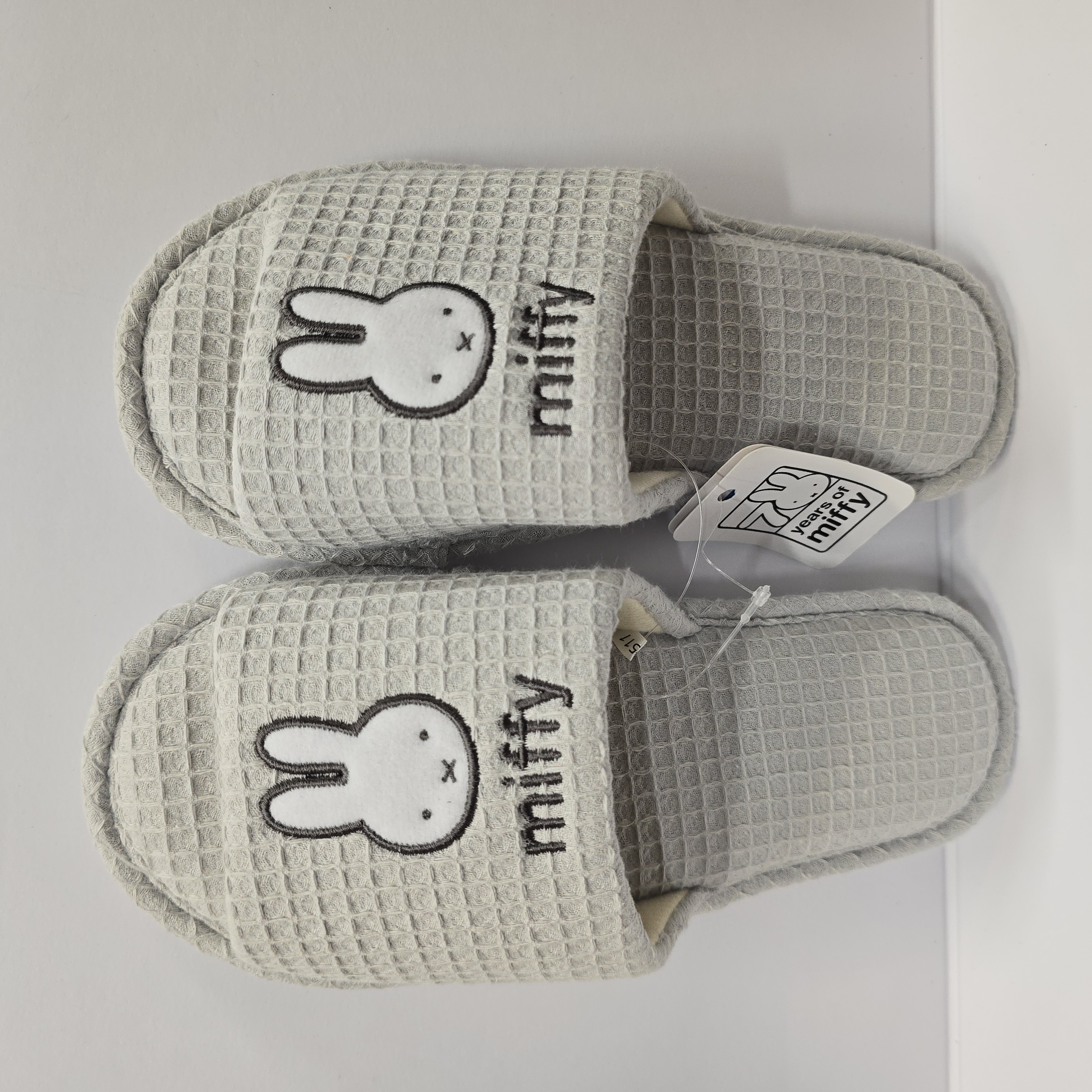 miffy 女士 可洗 毛巾料拖鞋 202-0324 灰