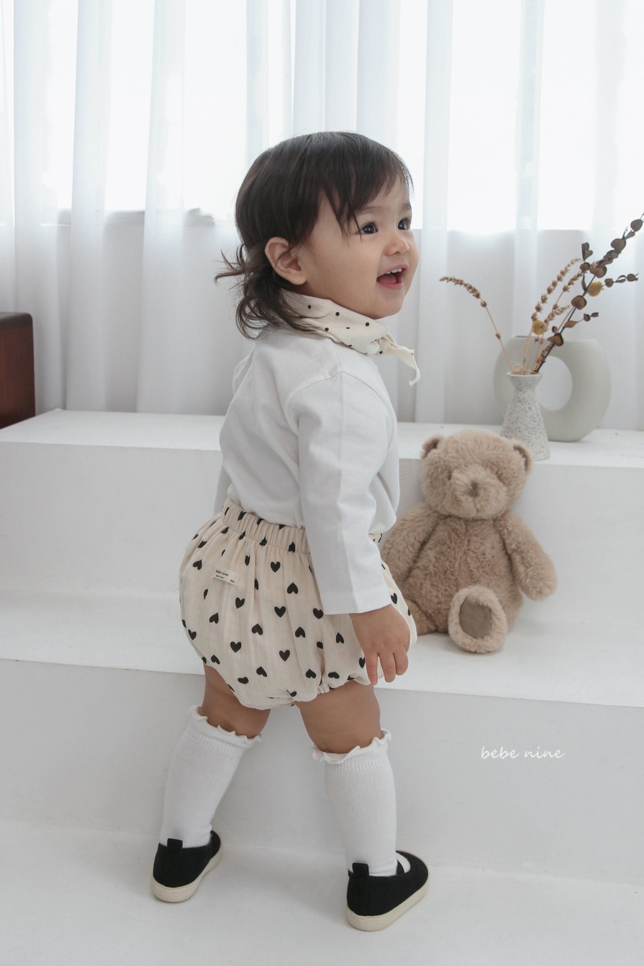 🌸預訂 韓國直送🌸🇰🇷Bebenine三色愛心碎花波點棉紗燈籠褲