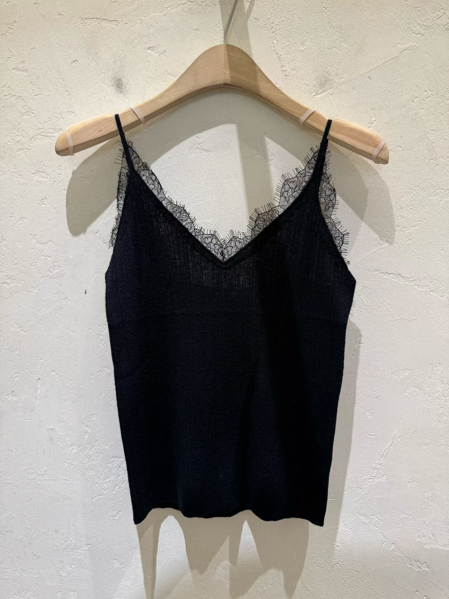 WJ9 睫毛蕾絲拼接吊帶