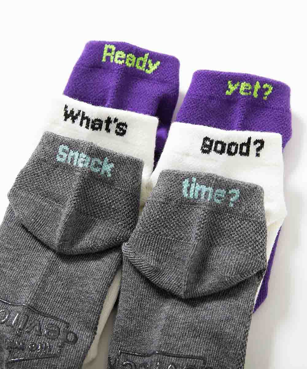 🆕【⭐訂購⭐】🇯🇵日本直送🌀霓虹色系列 標語設計 透氣運動短襪 套裝(1套3對)［4款選］🌀[ELCA-0074][260409]